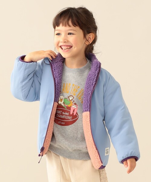 BEAMS mini(ビームスミニ)の「ボア リバーシブル ブルゾン 2026FW(90~150cm) キッズ アウター プチプラ 人気 定番 通園 通学(ブルゾン・キッズ・パープル系その他3/ブラウン・110/100/90/150/140/130/120)」の13枚目の写真