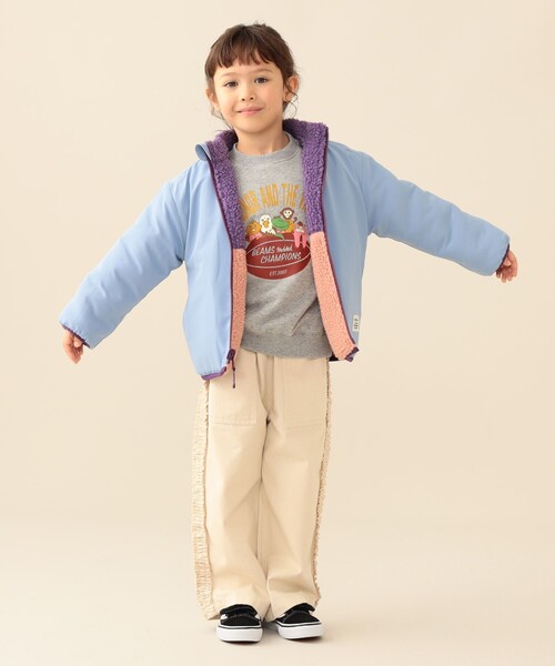 BEAMS mini(ビームスミニ)の「ボア リバーシブル ブルゾン 2026FW(90~150cm) キッズ アウター プチプラ 人気 定番 通園 通学(ブルゾン・キッズ・パープル系その他3/ブラウン・110/100/90/150/140/130/120)」の14枚目の写真
