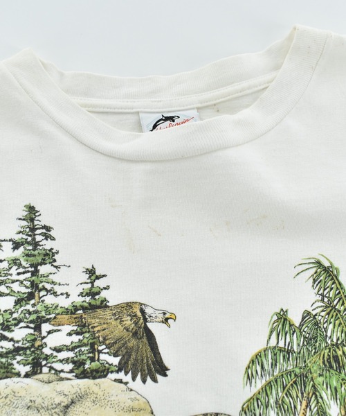 VINTAGE(ヴィンテージ)の「【USED】90’s “EARTH DAY 1990” アニマルTシャツ USA製(Tシャツ/カットソー・メンズ・ホワイト・LARGE)」の7枚目の写真