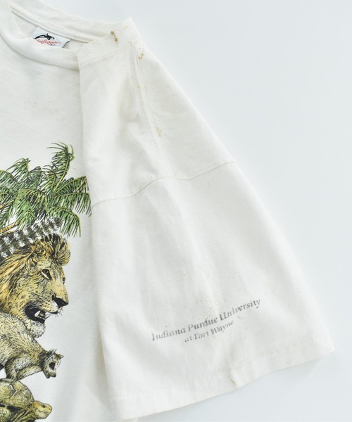 VINTAGE(ヴィンテージ)の「【USED】90’s “EARTH DAY 1990” アニマルTシャツ USA製(Tシャツ/カットソー・メンズ・ホワイト・LARGE)」の9枚目の写真