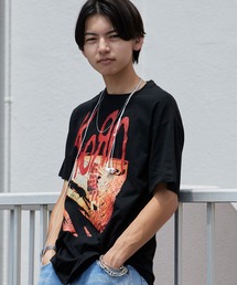 KORN/コーン UNISEX T-SHIRT: SHADOW PLAYGROUND (BLACK) バンドTシャツ プリントTシャツ 半袖 クルーネック ロック ストリート メンズ レディース 秋 秋服 2026年秋冬