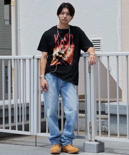ROOPTOKYO(ループトウキョウ)の「KORN/コーン UNISEX T-SHIRT: SHADOW PLAYGROUND (BLACK) バンドTシャツ プリントTシャツ 半袖 クルーネック ロック ストリート メンズ レディース 秋 秋服 2026年秋冬(Tシャツ/カットソー・メンズ・ブラック・S/M/L/XL)」の17枚目の写真