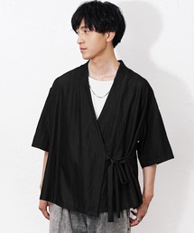 【MinoriTY】和モード5分袖カーディガン メンズ 夏服 ユニセックス 半袖 和風 モード系