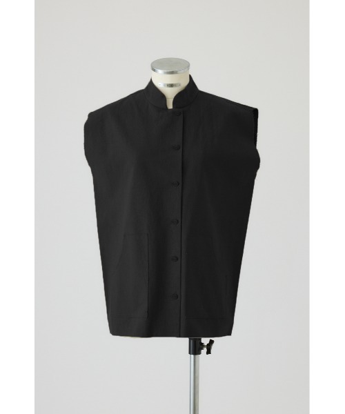 RIM.ARK(リムアーク)の「Linen mix box vest(リネンミックスボックスベスト)(ベスト・レディース・ホワイト/ブラウン/ブラック・FREE)」の2枚目の写真