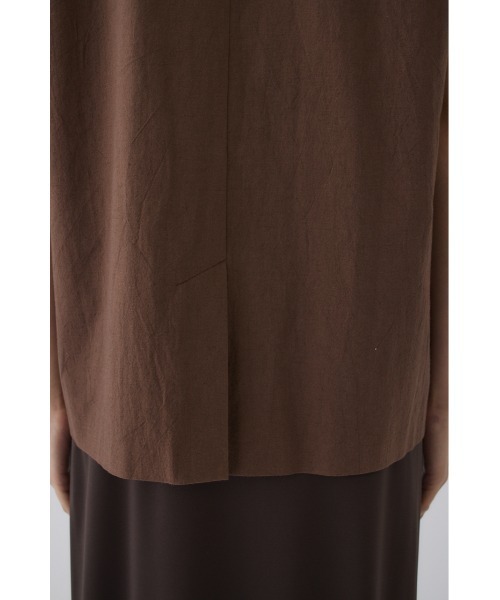 RIM.ARK(リムアーク)の「Linen mix box vest(リネンミックスボックスベスト)(ベスト・レディース・ホワイト/ブラウン/ブラック・FREE)」の18枚目の写真