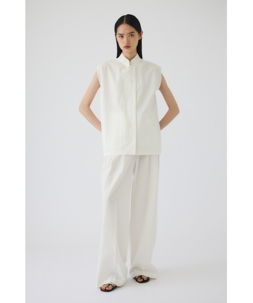RIM.ARK(リムアーク)の「Linen mix box vest(リネンミックスボックスベスト)(ベスト・レディース・ホワイト/ブラウン/ブラック・FREE)」の16枚目の写真
