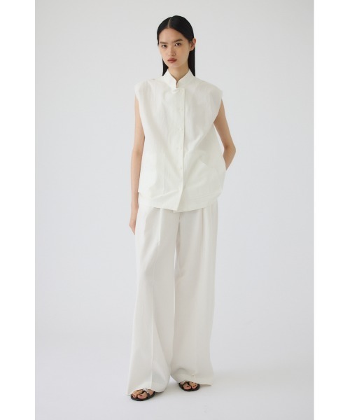 RIM.ARK(リムアーク)の「Linen mix box vest(リネンミックスボックスベスト)(ベスト・レディース・ホワイト/ブラウン/ブラック・FREE)」の15枚目の写真