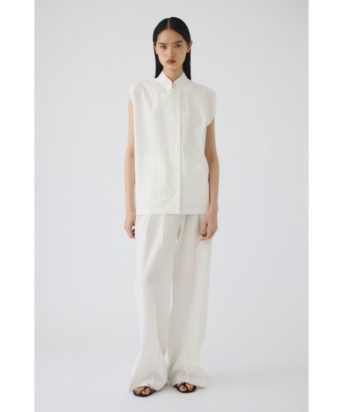 RIM.ARK(リムアーク)の「Linen mix box vest(リネンミックスボックスベスト)(ベスト・レディース・ホワイト/ブラウン/ブラック・FREE)」の14枚目の写真