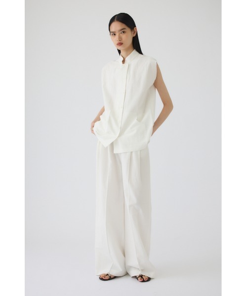RIM.ARK(リムアーク)の「Linen mix box vest(リネンミックスボックスベスト)(ベスト・レディース・ホワイト/ブラウン/ブラック・FREE)」の13枚目の写真