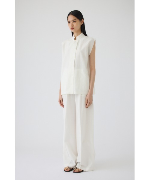 RIM.ARK(リムアーク)の「Linen mix box vest(リネンミックスボックスベスト)(ベスト・レディース・ホワイト/ブラウン/ブラック・FREE)」の12枚目の写真