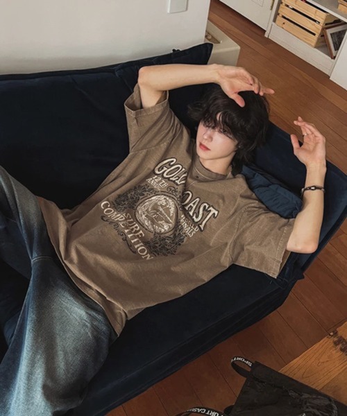 NOWLE(ノウル)の「【NOWLE】ピグメント加工 ヴィンテージライク サーフグラフィック 半袖 Tシャツ / プリント Tシャツ(Tシャツ/カットソー・メンズ・ブラウン・MEDIUM/LARGE/SMALL/X-LARGE)」の11枚目の写真