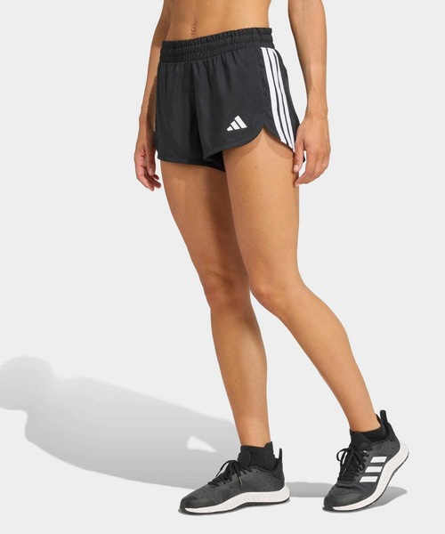 adidas(アディダス)の「ペーサー ワークアウト スリーストライプス ウーブン ミッドライズ ショーツ / ハーフパンツ / アディダス adidas(その他パンツ・レディース・ブラック・LARGE/X-LARGE/XX-LARGE/MEDIUM/SMALL)」の1枚目の写真