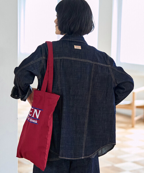 FREAK'S STORE(フリークスストア)の「SOMETHING × FREAK'S STORE/サムシング 別注 G-SHIRTS/別注 デニムシャツ/デニムジャケット シャツ/ジージャン風シャツ(シャツ/ブラウス・レディース・ネイビー/ブルー・フリ-)」の7枚目の写真