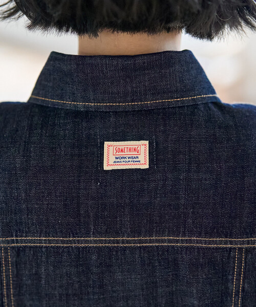 FREAK'S STORE(フリークスストア)の「SOMETHING × FREAK'S STORE/サムシング 別注 G-SHIRTS/別注 デニムシャツ/デニムジャケット シャツ/ジージャン風シャツ(シャツ/ブラウス・レディース・ネイビー/ブルー・フリ-)」の17枚目の写真