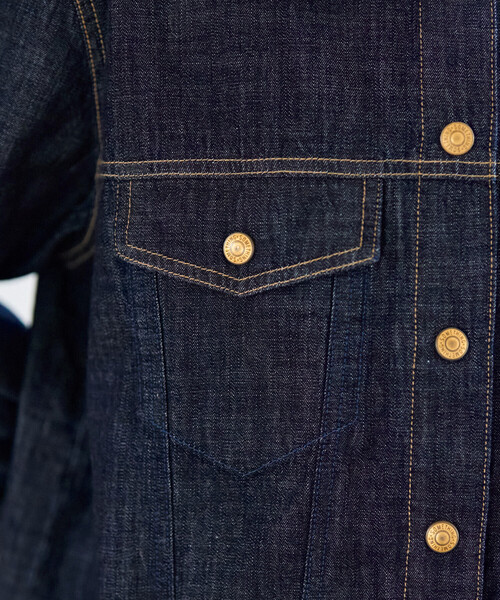 FREAK'S STORE(フリークスストア)の「SOMETHING × FREAK'S STORE/サムシング 別注 G-SHIRTS/別注 デニムシャツ/デニムジャケット シャツ/ジージャン風シャツ(シャツ/ブラウス・レディース・ネイビー/ブルー・フリ-)」の20枚目の写真