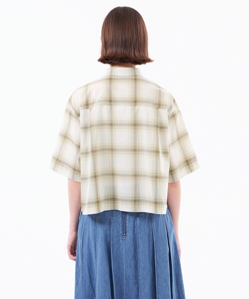 MACKINTOSH PHILOSOPHY(マッキントッシュ フィロソフィー)の「チェックボイルハーフスリーブシャツ(シャツ/ブラウス・レディース・ネイビー/ライトイエロー・38)」の6枚目の写真