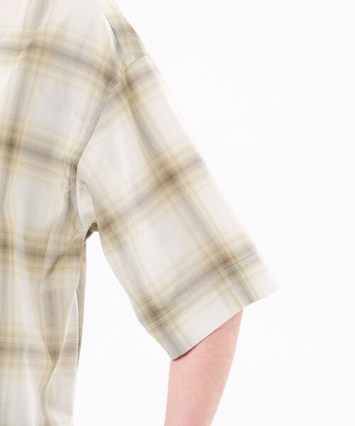 MACKINTOSH PHILOSOPHY(マッキントッシュ フィロソフィー)の「チェックボイルハーフスリーブシャツ(シャツ/ブラウス・レディース・ネイビー/ライトイエロー・38)」の7枚目の写真