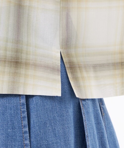 MACKINTOSH PHILOSOPHY(マッキントッシュ フィロソフィー)の「チェックボイルハーフスリーブシャツ(シャツ/ブラウス・レディース・ネイビー/ライトイエロー・38)」の8枚目の写真