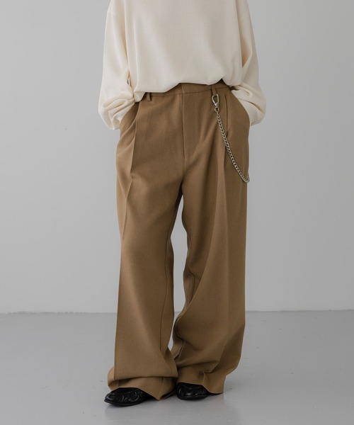 LOWRYS FARM(ローリーズファーム)の「【LFM(U)】LANATECワイドスラックス 724477(スラックス・メンズ・チャコールグレー/ベージュ/ブラウン・LARGE/MEDIUM)」の3枚目の写真