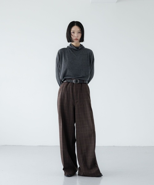 LOWRYS FARM(ローリーズファーム)の「【LFM(U)】LANATECワイドスラックス 724477(スラックス・メンズ・チャコールグレー/ベージュ/ブラウン・LARGE/MEDIUM)」の4枚目の写真