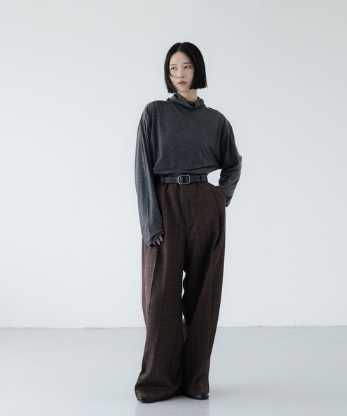 LOWRYS FARM(ローリーズファーム)の「【LFM(U)】LANATECワイドスラックス 724477(スラックス・メンズ・チャコールグレー/ベージュ/ブラウン・LARGE/MEDIUM)」の5枚目の写真