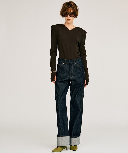 PRANK PROJECT（プランクプロジェクト）の「【2026Autumn Pre-Order】フォールドヘムデニム / Fold Hem Denim（デニムパンツ・レディース・ブルー/ネイビー・38/36）」の15枚目の写真