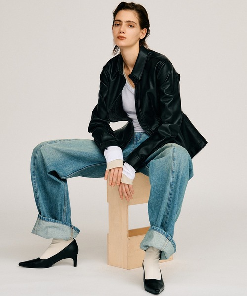 PRANK PROJECT（プランクプロジェクト）の「【2026Autumn Pre-Order】フォールドヘムデニム / Fold Hem Denim（デニムパンツ・レディース・ブルー/ネイビー・38/36）」の3枚目の写真