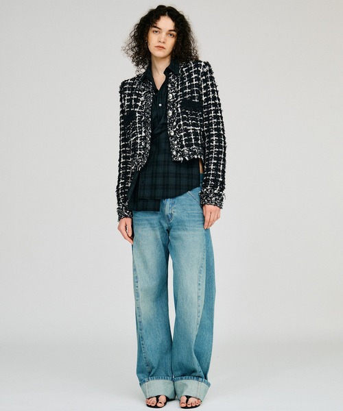 PRANK PROJECT（プランクプロジェクト）の「【2026Autumn Pre-Order】フォールドヘムデニム / Fold Hem Denim（デニムパンツ・レディース・ブルー/ネイビー・38/36）」の9枚目の写真