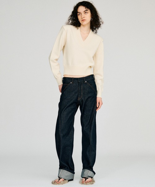 PRANK PROJECT（プランクプロジェクト）の「【2026Autumn Pre-Order】フォールドヘムデニム / Fold Hem Denim（デニムパンツ・レディース・ブルー/ネイビー・38/36）」の18枚目の写真
