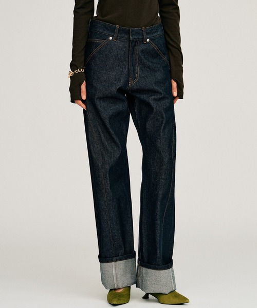 PRANK PROJECT（プランクプロジェクト）の「【2026Autumn Pre-Order】フォールドヘムデニム / Fold Hem Denim（デニムパンツ・レディース・ブルー/ネイビー・38/36）」の22枚目の写真
