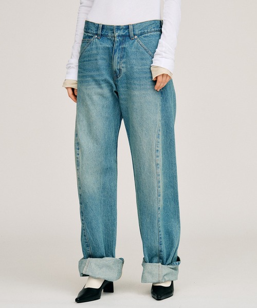 PRANK PROJECT（プランクプロジェクト）の「【2026Autumn Pre-Order】フォールドヘムデニム / Fold Hem Denim（デニムパンツ・レディース・ブルー/ネイビー・38/36）」の21枚目の写真