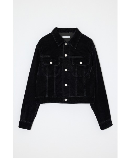 MOUSSY(マウジー)の「【26年AW新作】【セットアップ対応】VELVET SHORT ジャケット(デニムジャケット・レディース・ボルドー/カーキ/ブラウン/ブラック・1/2)」の1枚目の写真