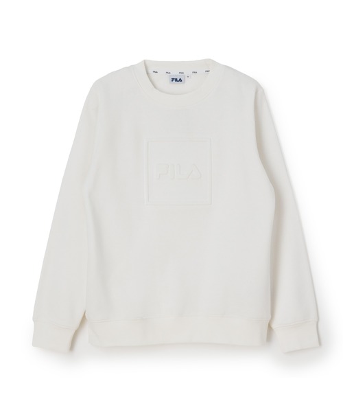 FILA（フィラ）の「EMBOSS LOGO SWEAT SHIRT / エンボスロゴ　スウェットシャツ（スウェット・レディース・ネイビー/ラベンダー/ホワイト・L/M/XL）」の2枚目の写真