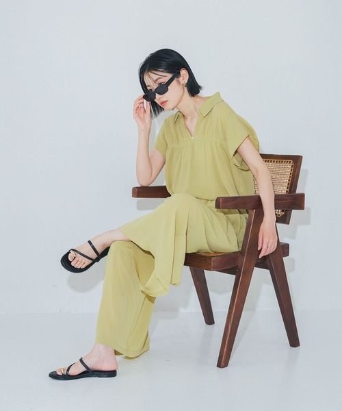 LAKOLE(ラコレ)の「<多機能ウェア>シアー楊柳シャツ / 888994(シャツ/ブラウス・レディース・ペールイエロー/モカ/チャコール・FREE)」の21枚目の写真