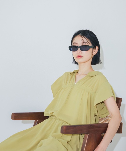 LAKOLE(ラコレ)の「<多機能ウェア>シアー楊柳シャツ / 888994(シャツ/ブラウス・レディース・ペールイエロー/モカ/チャコール・FREE)」の22枚目の写真
