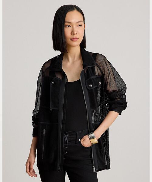 LAUREN RALPH LAUREN(ローレン ラルフ ローレン)の「メッシュ フィールド ジャケット(その他アウター・レディース・ブラック系1・S/M/XS)」の1枚目の写真