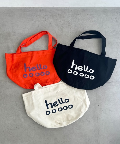 MYMOOD.（マイムード）の「大容量Helloビックトートバッグ トラベルバッグ マザーズバッグ（トートバッグ・レディース・オフホワイト/オレンジ/ブラック・FREE）」の4枚目の写真