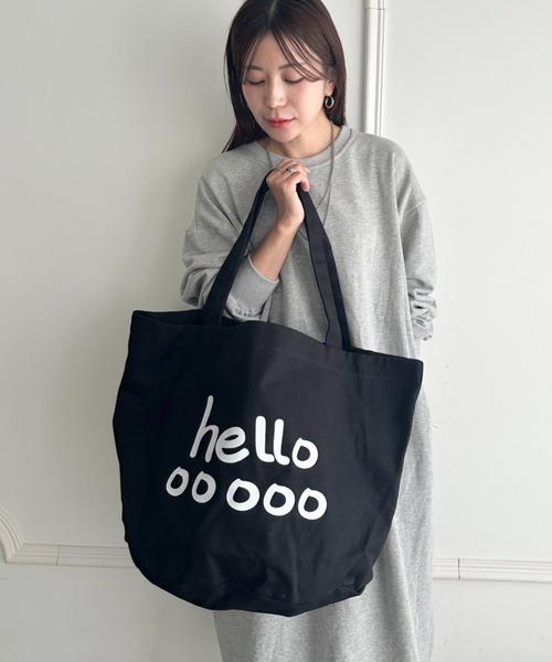 MYMOOD.（マイムード）の「大容量Helloビックトートバッグ トラベルバッグ マザーズバッグ（トートバッグ・レディース・オフホワイト/オレンジ/ブラック・FREE）」の16枚目の写真
