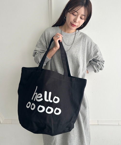 MYMOOD.（マイムード）の「大容量Helloビックトートバッグ トラベルバッグ マザーズバッグ（トートバッグ・レディース・オフホワイト/オレンジ/ブラック・FREE）」の17枚目の写真