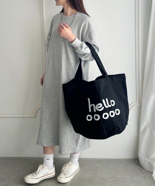 MYMOOD.（マイムード）の「大容量Helloビックトートバッグ トラベルバッグ マザーズバッグ（トートバッグ・レディース・オフホワイト/オレンジ/ブラック・FREE）」の18枚目の写真