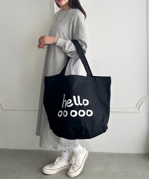 MYMOOD.（マイムード）の「大容量Helloビックトートバッグ トラベルバッグ マザーズバッグ（トートバッグ・レディース・オフホワイト/オレンジ/ブラック・FREE）」の19枚目の写真