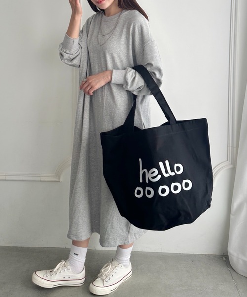 MYMOOD.（マイムード）の「大容量Helloビックトートバッグ トラベルバッグ マザーズバッグ（トートバッグ・レディース・オフホワイト/オレンジ/ブラック・FREE）」の20枚目の写真
