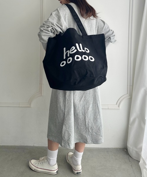 MYMOOD.（マイムード）の「大容量Helloビックトートバッグ トラベルバッグ マザーズバッグ（トートバッグ・レディース・オフホワイト/オレンジ/ブラック・FREE）」の22枚目の写真