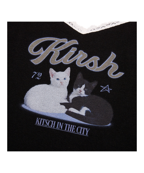 KIRSH（キルシー）の「グラフィックスリムフィットスリーブレストップ [ブラック]（Tシャツ/カットソー・レディース・その他・MEDIUM/SMALL）」の3枚目の写真