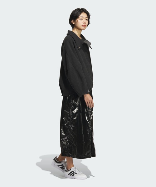 adidas（アディダス）の「ラックスフロー オールデイズ ルーズフィット ウール風のウーブンジャケット / アディダス adidas（ブルゾン・レディース・グレー・XX-LARGE/LARGE/MEDIUM/SMALL/X-LARGE/X-SMALL）」の3枚目の写真