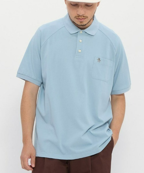 penguin BY MUNSINGWEAR（ペンギン バイ マンシングウェア）の「penguin BY MUNSINGWEAR/ペンギン バイ マンシングウェア 1960's ラグランスリーブ ポロシャツ　ゴルフウェア（ポロシャツ・メンズ・ブラック/ホワイト/グリーン/サックスブルー・XL/L/M）」の4枚目の写真
