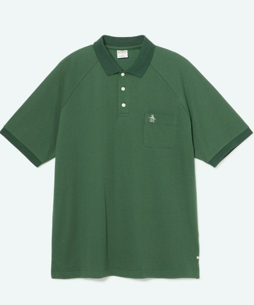 penguin BY MUNSINGWEAR（ペンギン バイ マンシングウェア）の「penguin BY MUNSINGWEAR/ペンギン バイ マンシングウェア 1960's ラグランスリーブ ポロシャツ　ゴルフウェア（ポロシャツ・メンズ・ブラック/ホワイト/グリーン/サックスブルー・XL/L/M）」の3枚目の写真