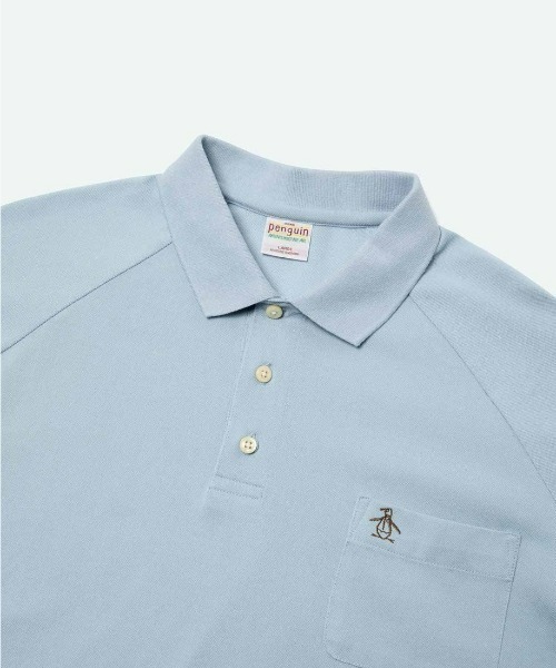 penguin BY MUNSINGWEAR（ペンギン バイ マンシングウェア）の「penguin BY MUNSINGWEAR/ペンギン バイ マンシングウェア 1960's ラグランスリーブ ポロシャツ　ゴルフウェア（ポロシャツ・メンズ・ブラック/ホワイト/グリーン/サックスブルー・XL/L/M）」の10枚目の写真