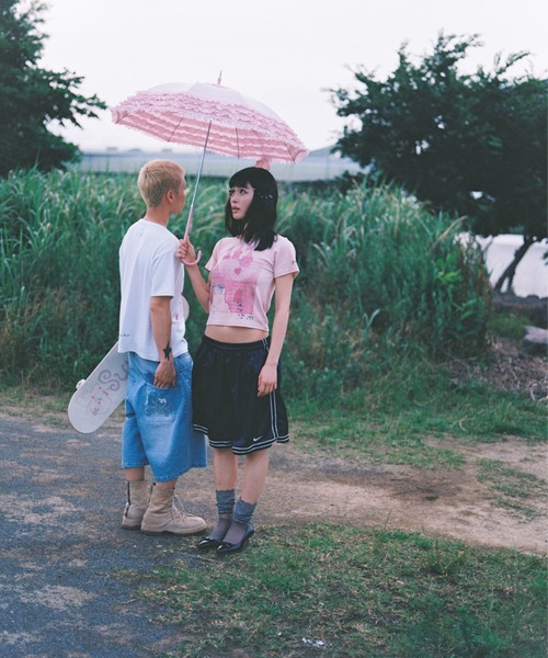 twins(nemne store)(ツインズ)の「twins castle tee(Tシャツ/カットソー・レディース・White/PINK・SMALL/MEDIUM)」の10枚目の写真