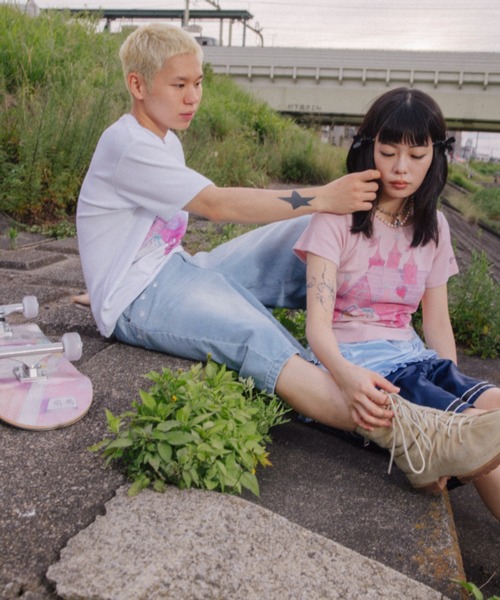 twins(nemne store)(ツインズ)の「twins castle tee(Tシャツ/カットソー・レディース・White/PINK・SMALL/MEDIUM)」の19枚目の写真